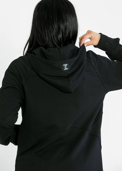 Womens Black Hoodie Sweatshirt Dress Fall