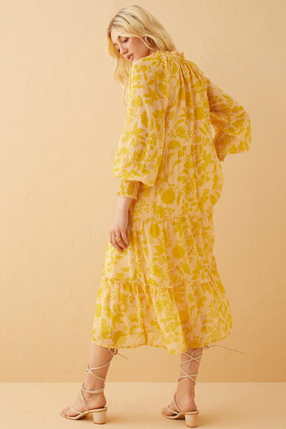 Eliana Gold Empire Dress