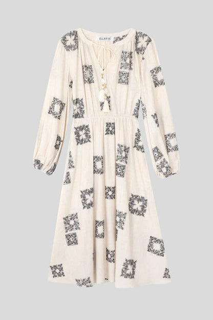 Boho Patch Embroidered Dress - PRE ORDER