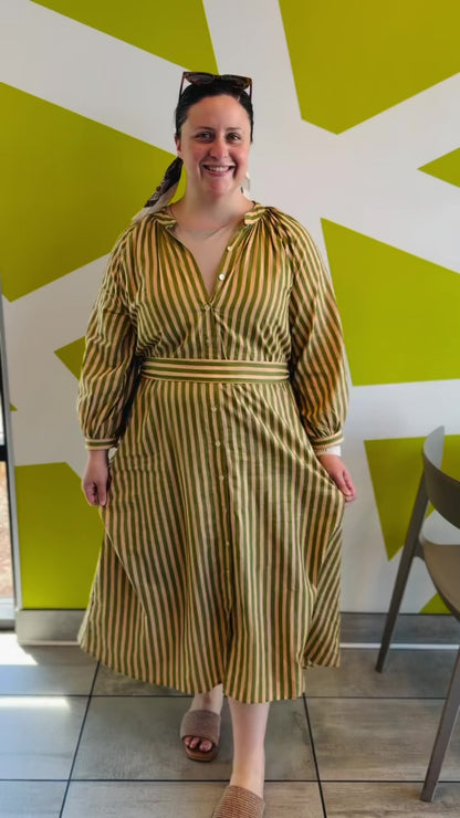 Green Stripe Dress