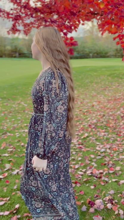 Floral V-Neck Midi Dress